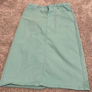Teal soft Jean skirt